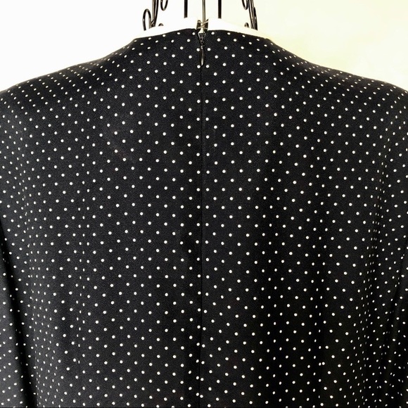 Vintage Michael Blair Rayon Polka Dot Jacket Dress Size 14 - Picture 8 of 9
